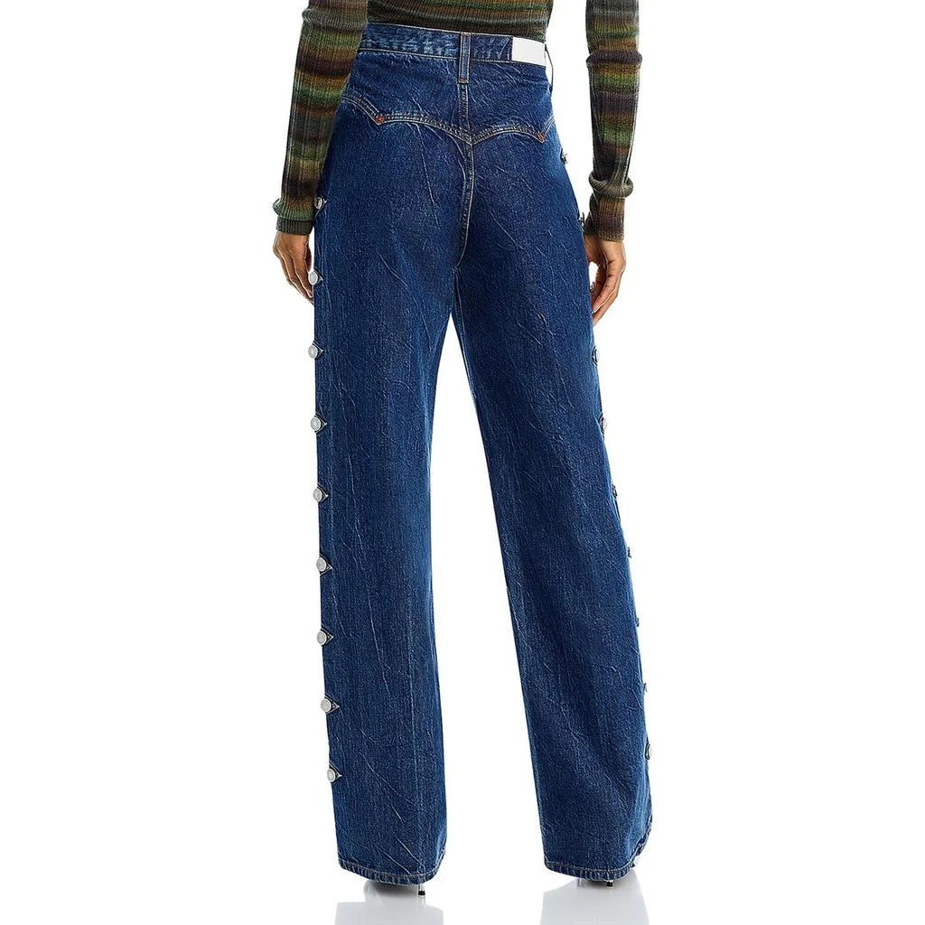 REDONE Western Womens High Rise Dark Wash Straight Leg Jeans 2