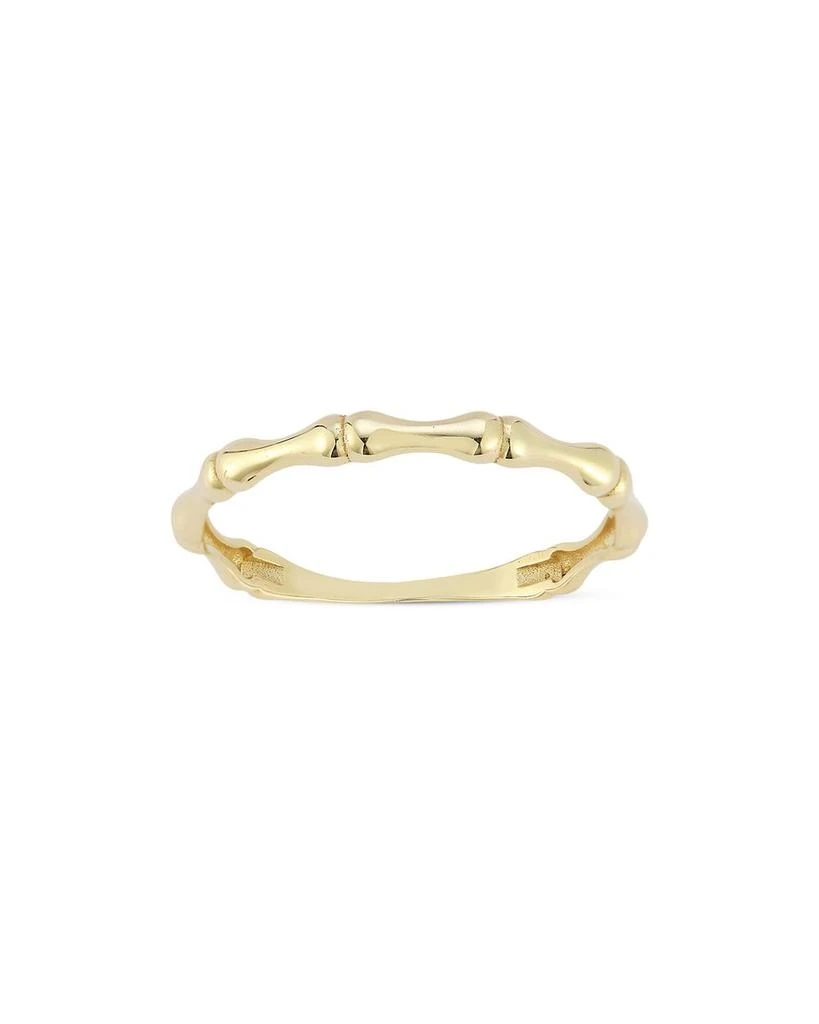 Moon & Meadow 14K Yellow Gold Bamboo Band Ring - Exclusive 1