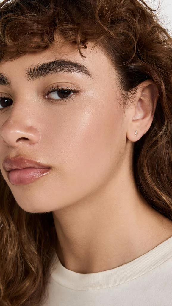Zoe Chicco 14k Single Itty Bitty Lightning Bolt Stud Earring 2