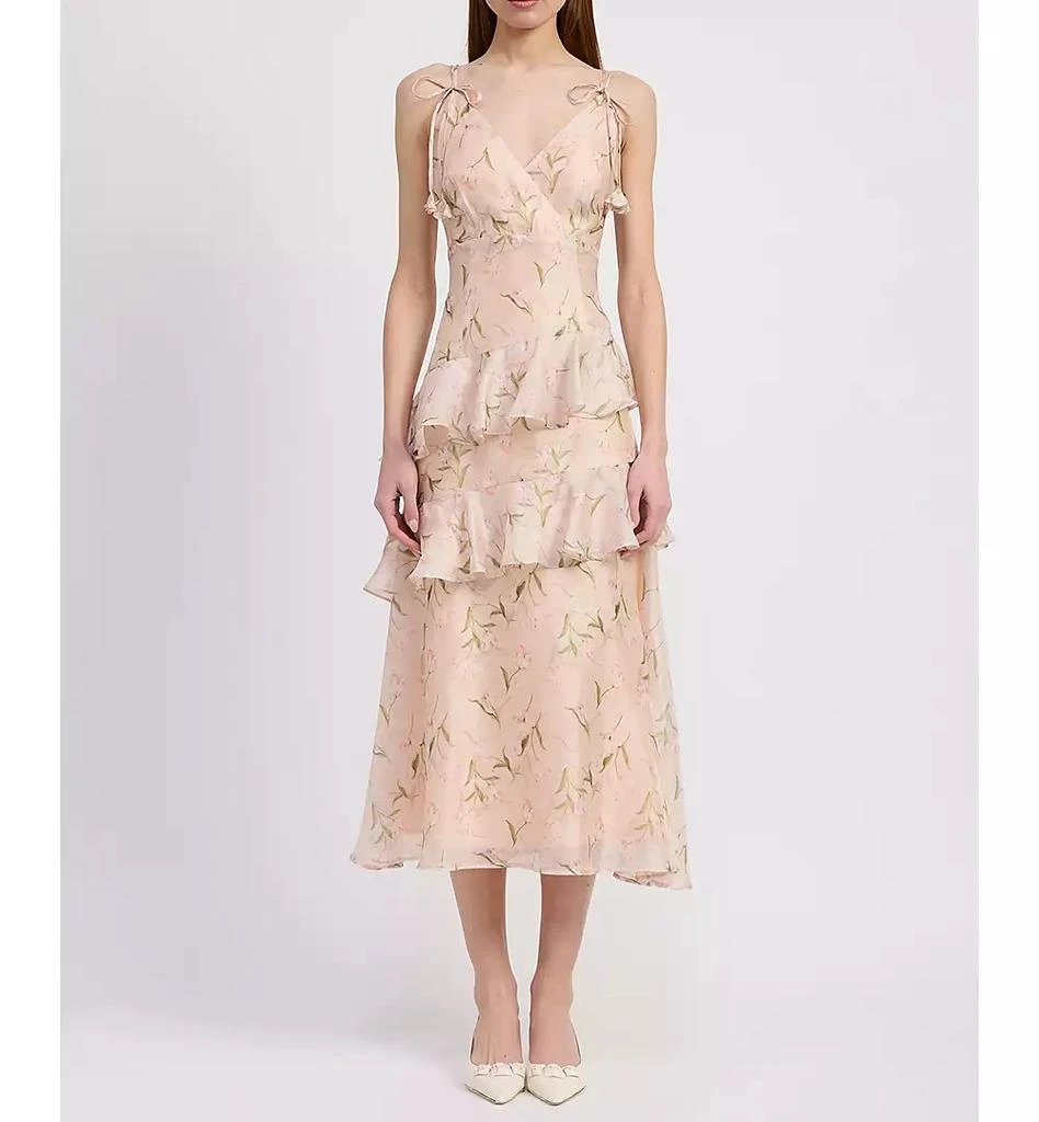 En Saison Women's Kimberly Ruffle Midi Dress 1