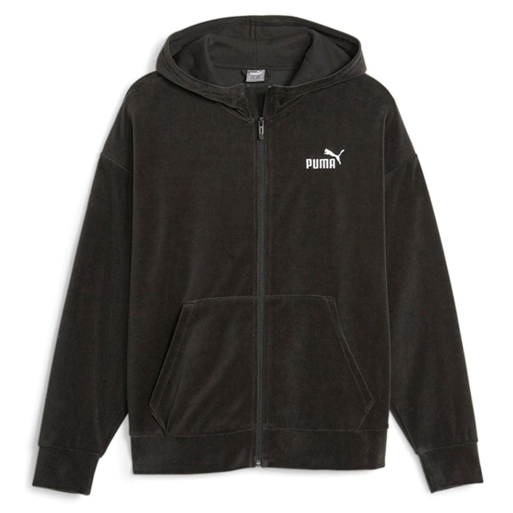 Puma Essentials Elevated Velour Full Zip Hoodie 1