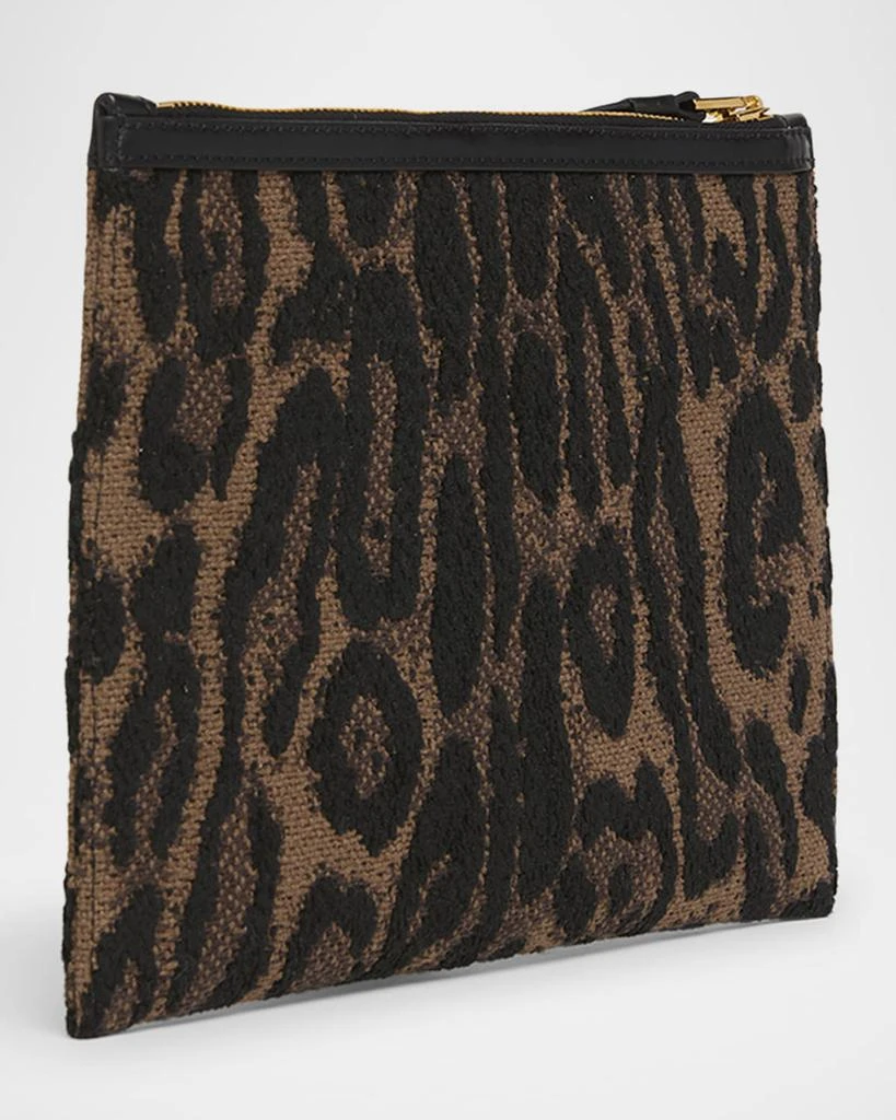 Tom Ford Wristlet Pouch Bag in Jacquard and Calf Leather 3