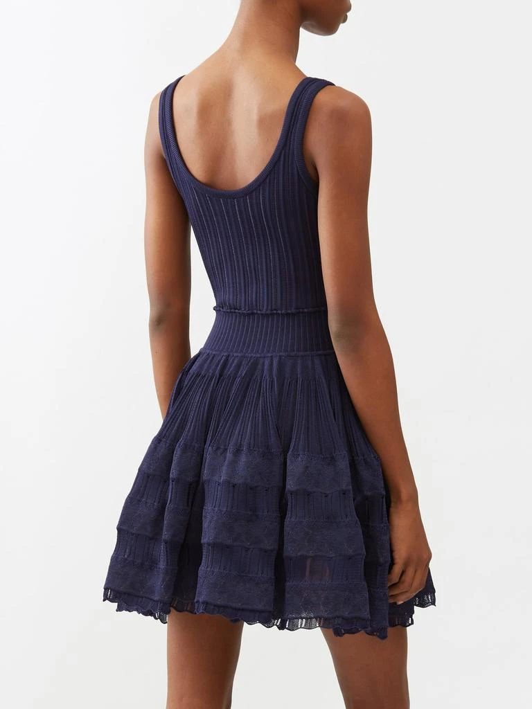 Alaïa Scoop-neck ribbed-knit crinoline mini dress 4