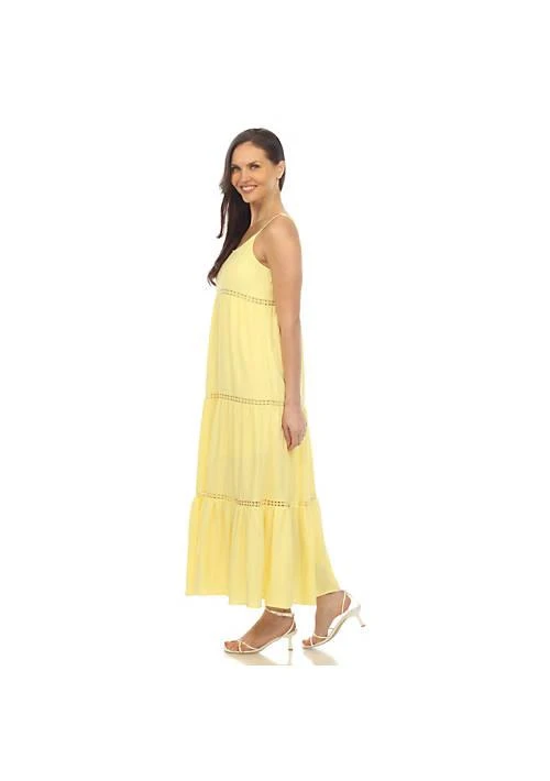 White Mark Mark Scoop Neck Tiered Maxi Dress 2