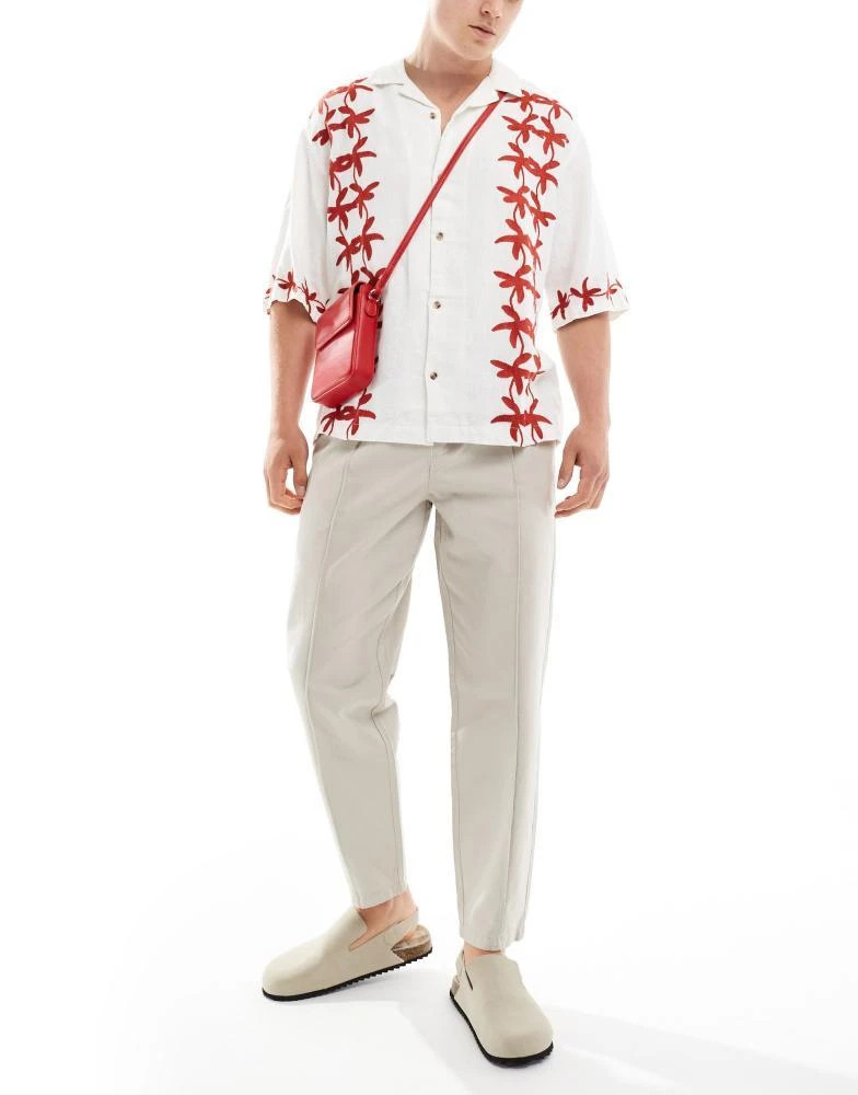 New Look New Look pintuck jogger trousers in stone 1