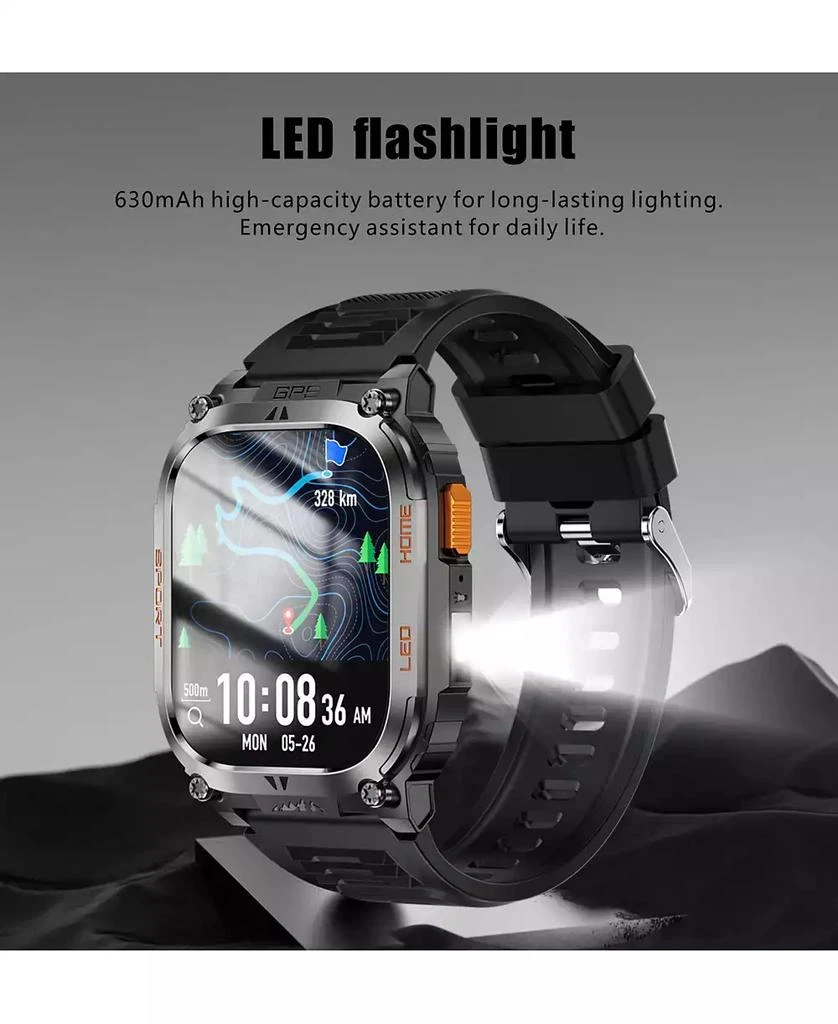 RUXING Smart RUXING 2.01" Smart Watch for Women Men With Outdoor positioning, Calling,Intelligent Reminder , Sport Modes, IP68, 630mAh 8