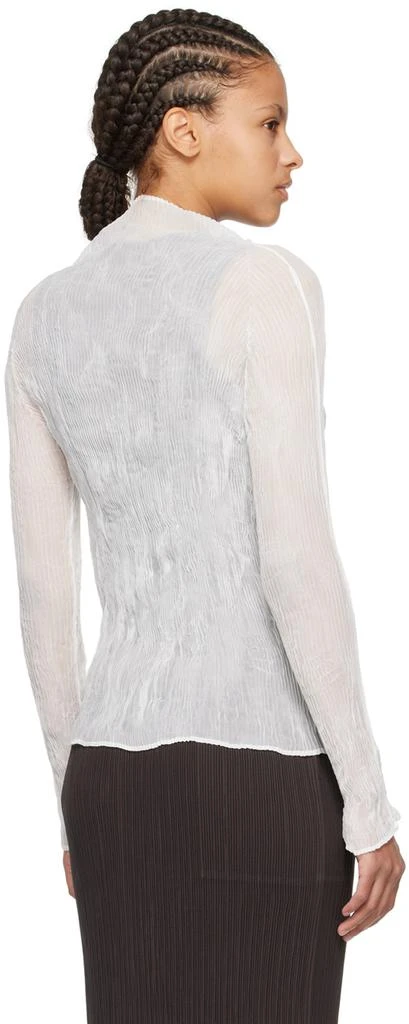 Issey Miyake White Twist Turtleneck 3