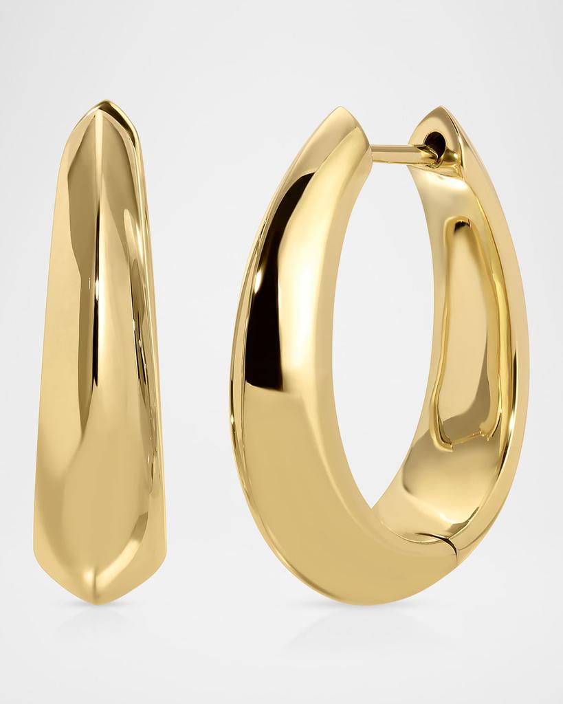 Anita Ko 18K Yellow Gold Plain Oval Hoop Earrings