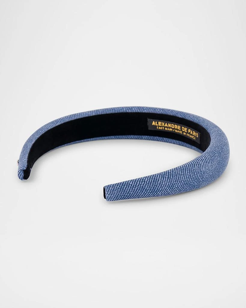 Alexandre de Paris Brass Denim Headband 3