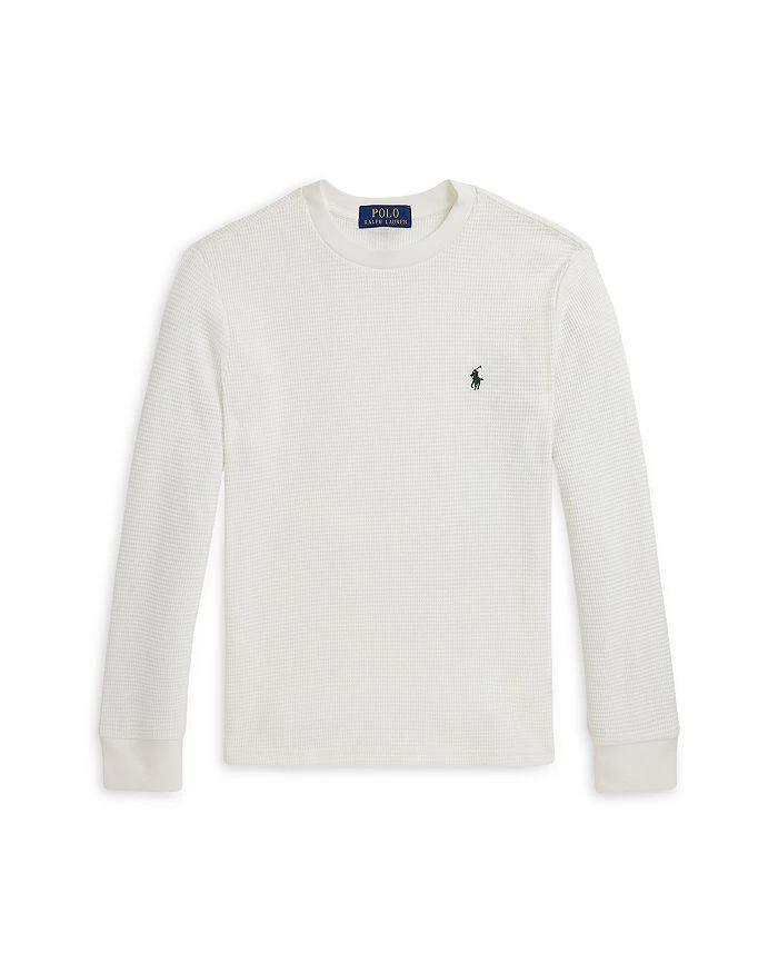Ralph Lauren Boys' Waffle Knit Cotton Long Sleeve Tee - Big Kid, Little Kid 1