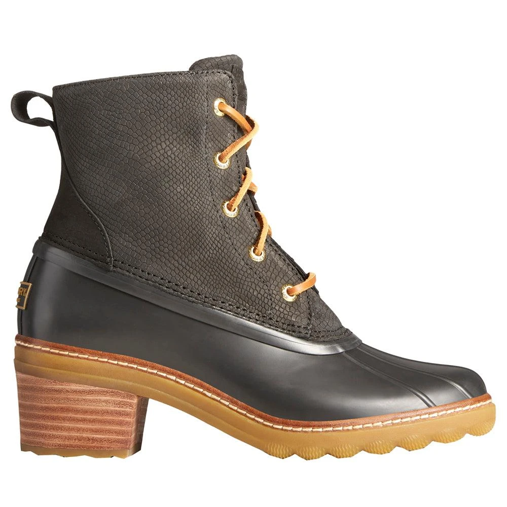 Sperry Saltwater Heel Embossed Round Toe Lace Up Boots 1