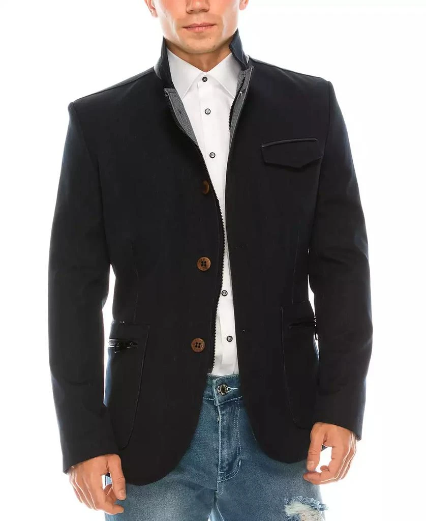 RON TOMSON Men's Modern Casual Stand Collar Sports Jacket 3