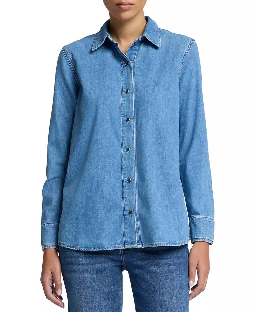 7 For All Mankind Women's Cotton Chambray Shirt 1