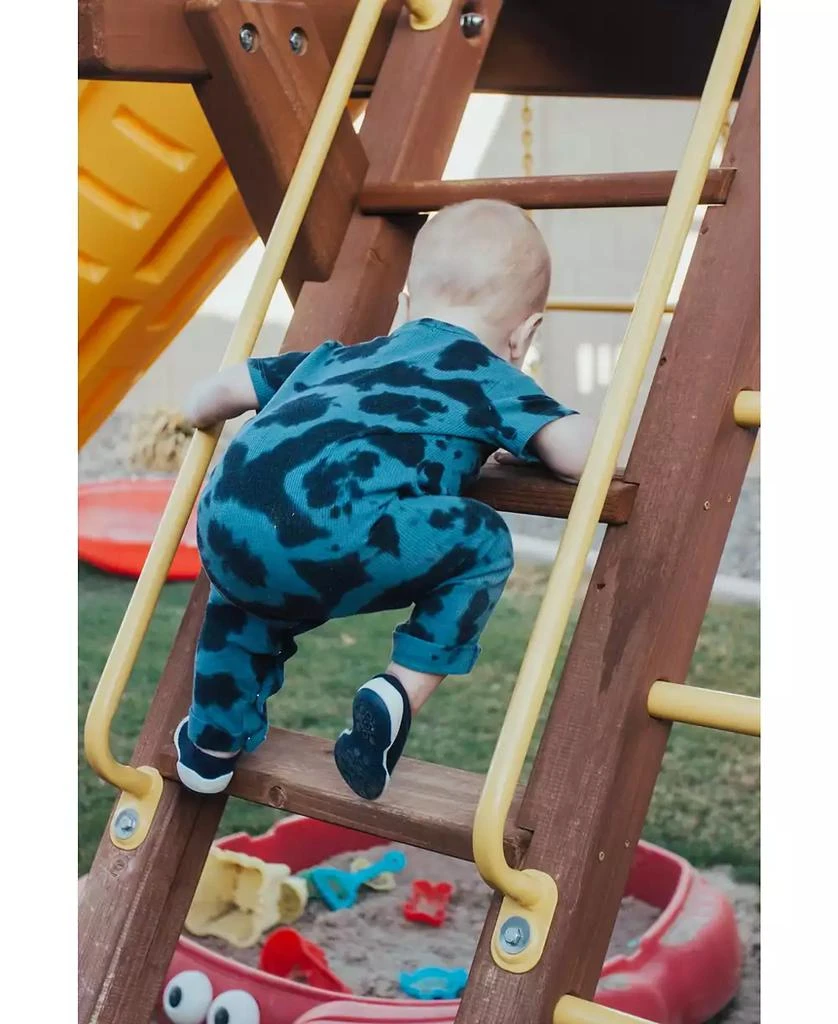 Komuello Infant Boy Girl First Walk Sock Shoes Flat Navy 8