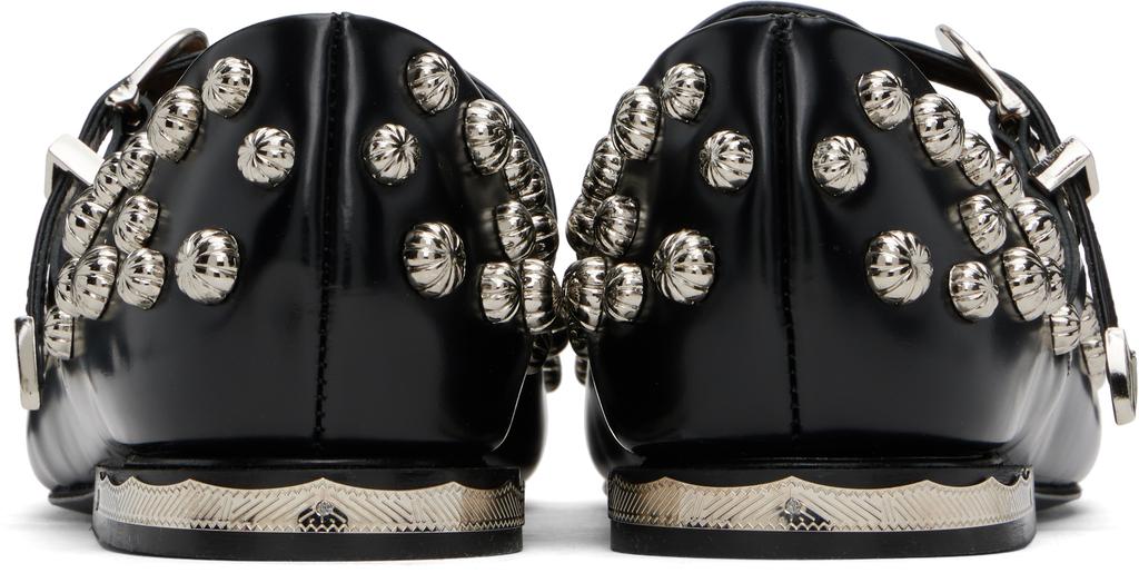 Toga Pulla Black Polido Ballerina Flats