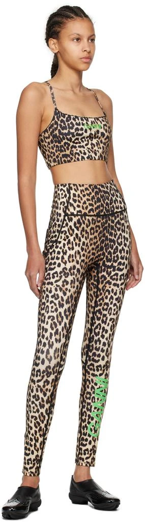 Ganni Brown Active Leggings 4