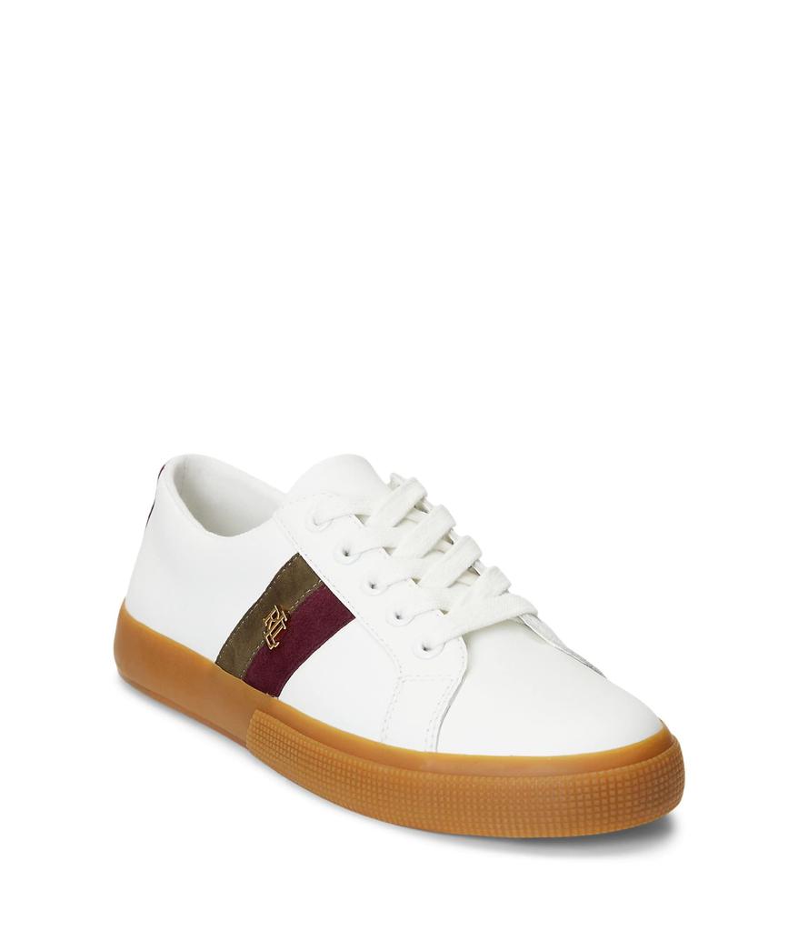 LAUREN Ralph Lauren Janson II Leather & Webbed Sneaker