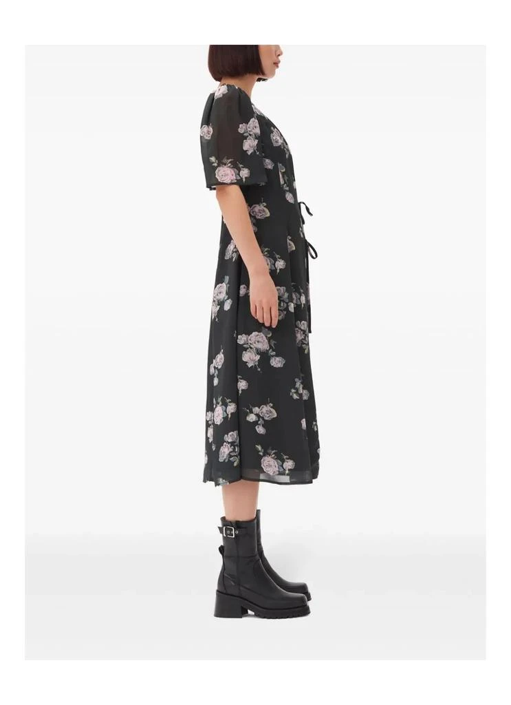 Ganni Fluid Crepe Wrap Midi Dress 4