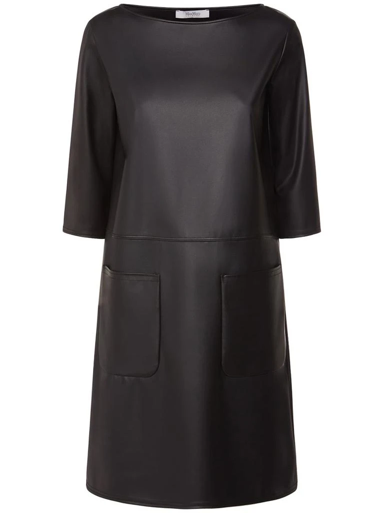 MAX MARA Baiocco Faux Leather Mini Dress 1