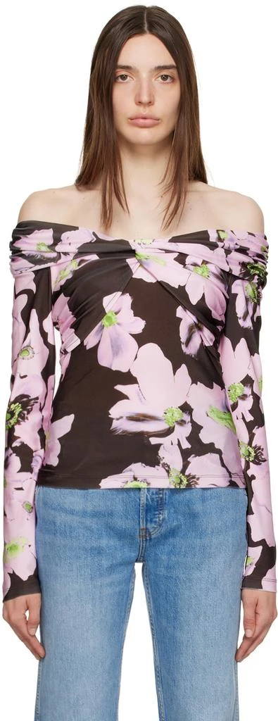 Stine Goya Brown & Pink Yuna Long Sleeve T-Shirt 1