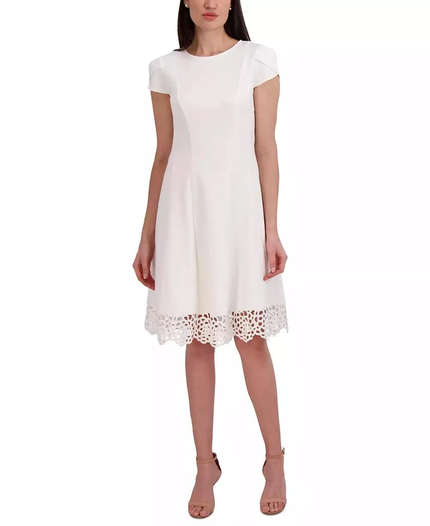 Donna Ricco Women's Round-Neck Sleeveless Fit & Flare Dress 1