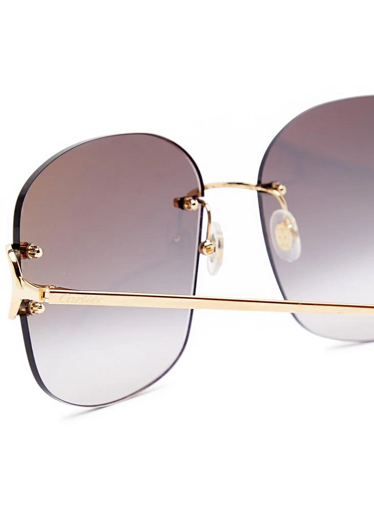 Cartier Signature C De Cartier rimless oversized sunglasses 3