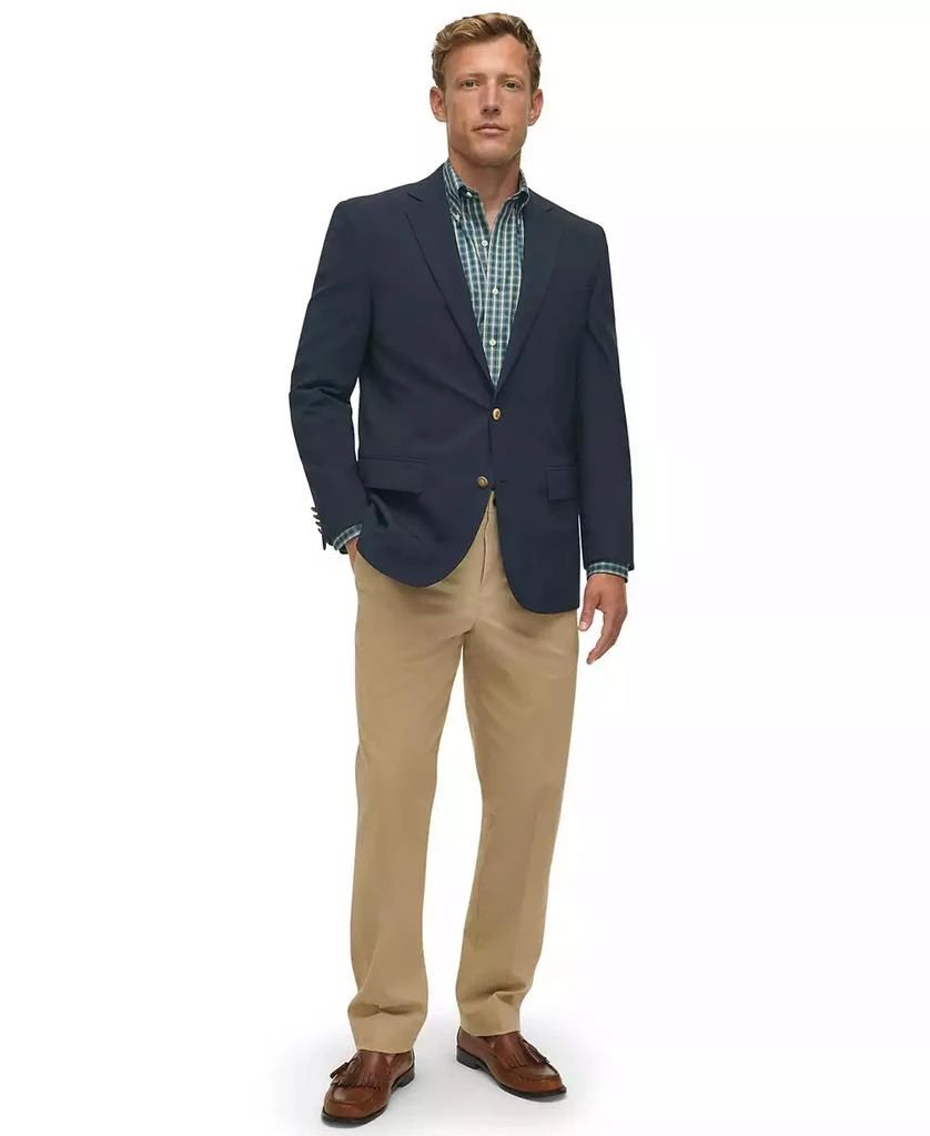 Brooks Brothers Men's Classic-Fit Navy Stretch Wool Blend Blazer 4