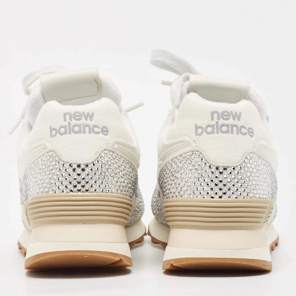 Miu Miu Miu Miu x New Balance 574 White Suede and Denim Sneakers Size 37 5