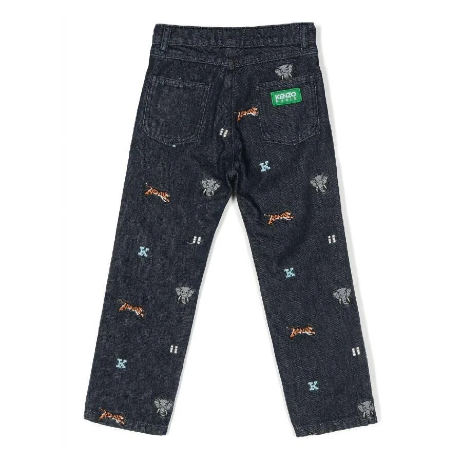 Kenzo Kids Embroidered Logo-Patch Jeans 2