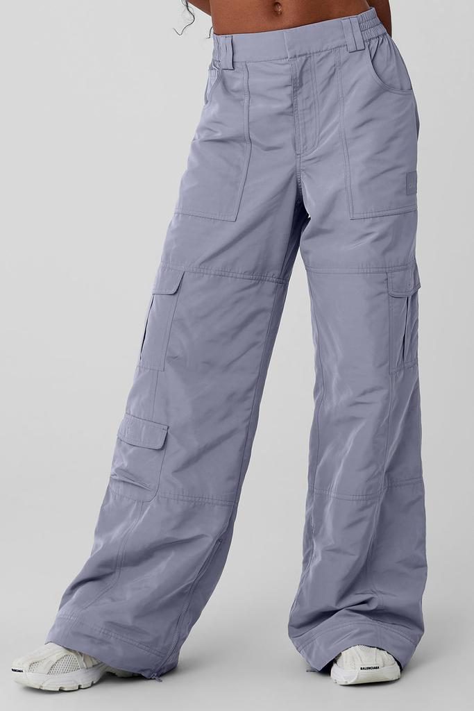 Alo High-Waist Ski-Moto Puffer Pant - Fog