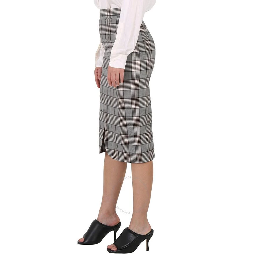 Burberry Check Wool Scalloped Hem Pencil Skirt 2