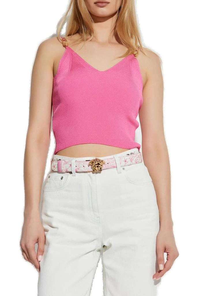 Versace Versace Safety Pin-Detailed Knitted Top 2