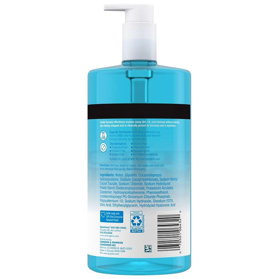 Neutrogena Hydro Boost Gel Facial Cleanser Fragrance-Free 4