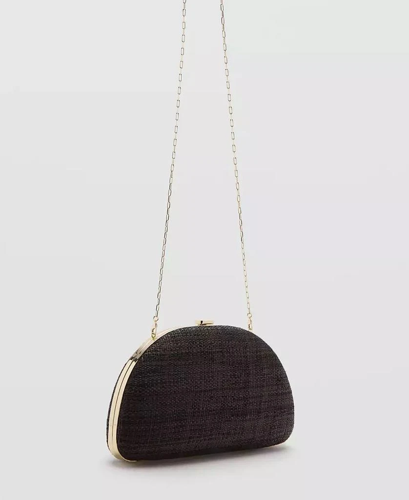 Mango Women's Natural Fiber Clutch Bag