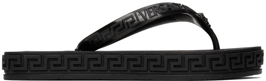Versace Black Greca Sandals 1