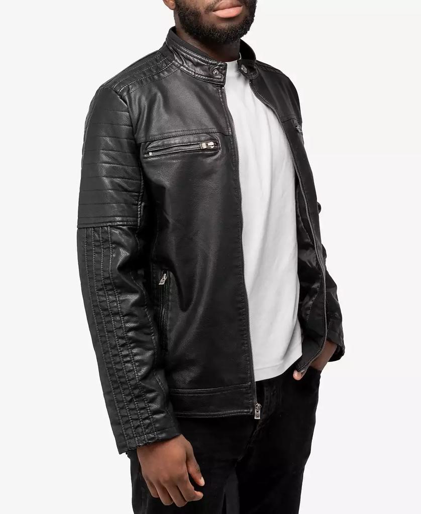 New XRay Mens Faux Leather Biker newest Moro Jacket L $150 NWT