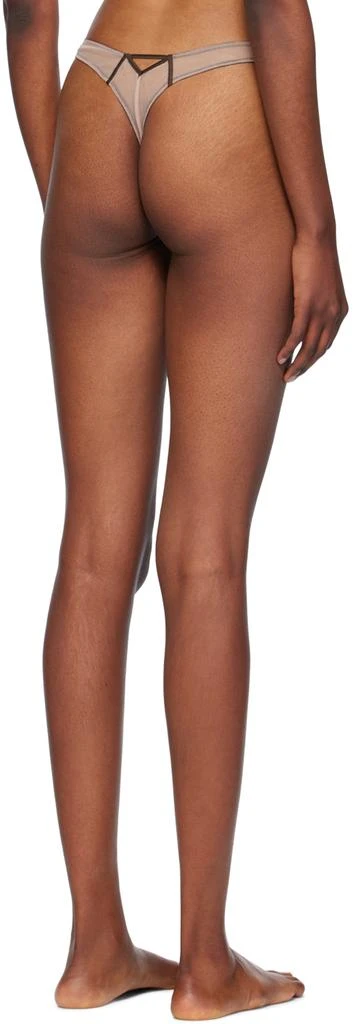 Fleur du Mal Brown Leopard Embroidery Thong 3