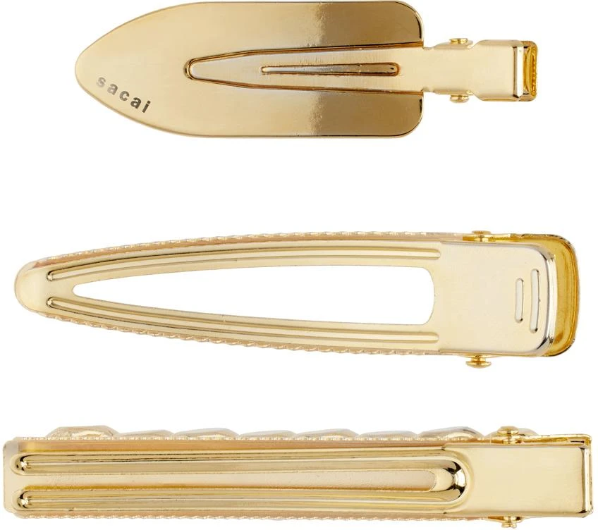 Sacai Gold Hair Clip Set 2