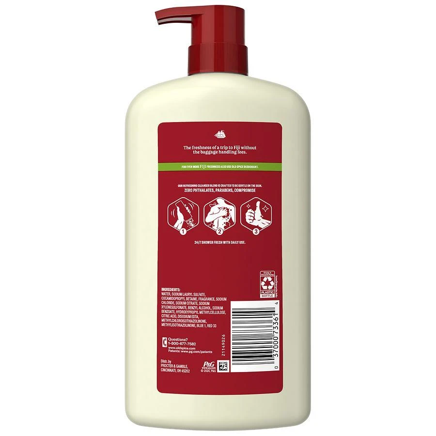 Old Spice Men's Body Wash, 24/7 Shower Fresh Fiji, Palm Tree + Coconut 8