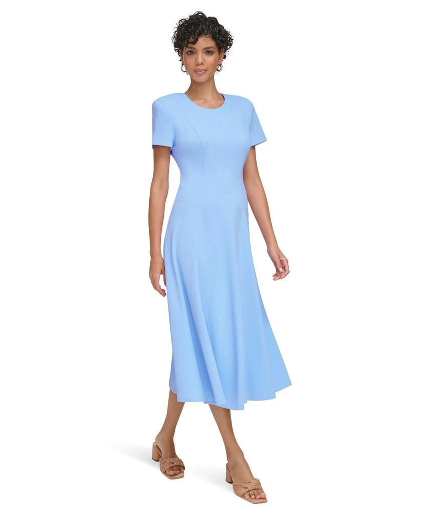 maxi dresses for women blue sachin and babi light blue dress Calvin Klein Women's Chiffon Flutter  Sleeve Sheath Dress, Black, 4 main image 1