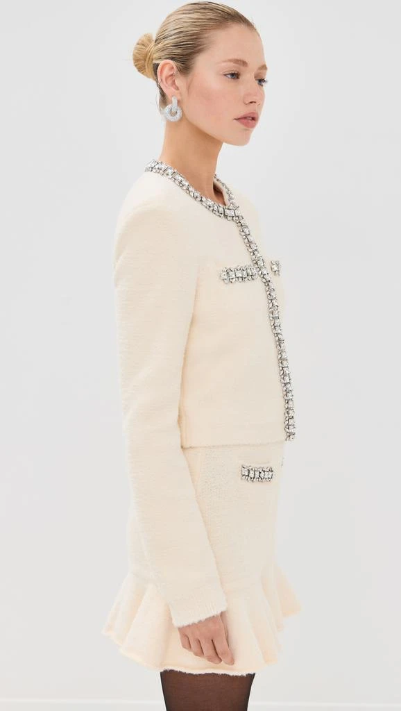 Self Portrait Cream Soft Knit Cardigan 3