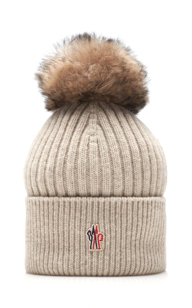 Moncler Moncler x Palm Angels Black Logo Beanie - Hats - BeyondStyle