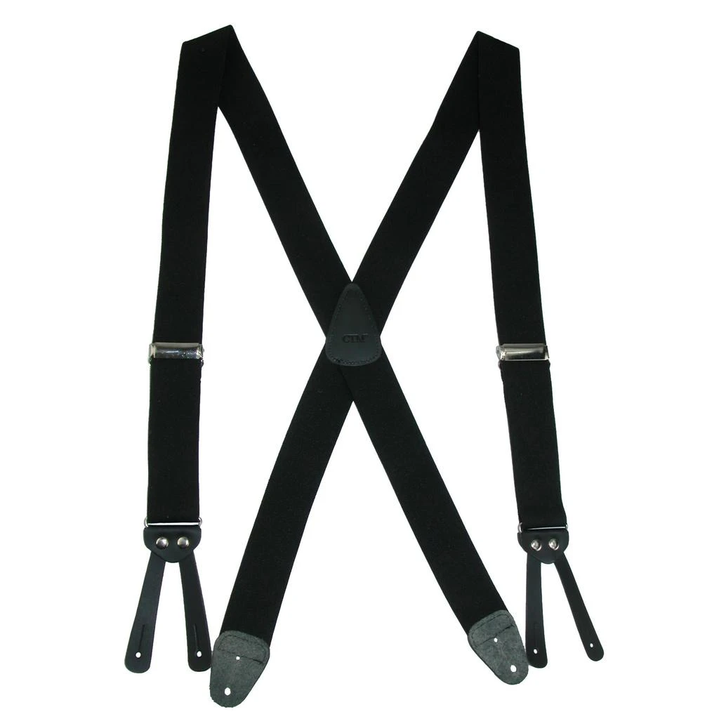 CTM Men's Elastic Basic X-Back Button-End Suspenders 5