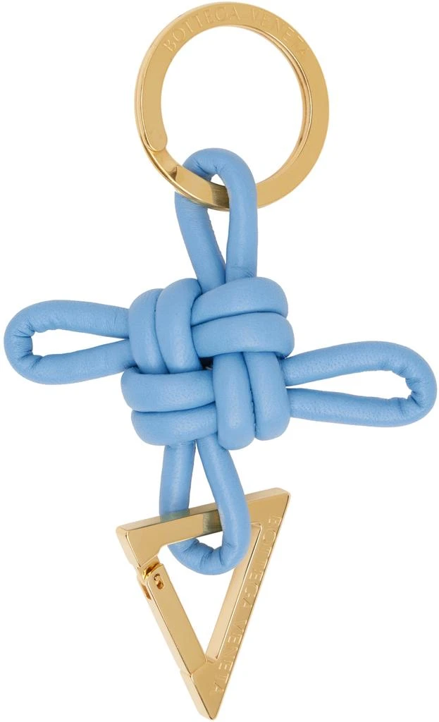 Bottega Veneta Blue Triangle Key Ring 1