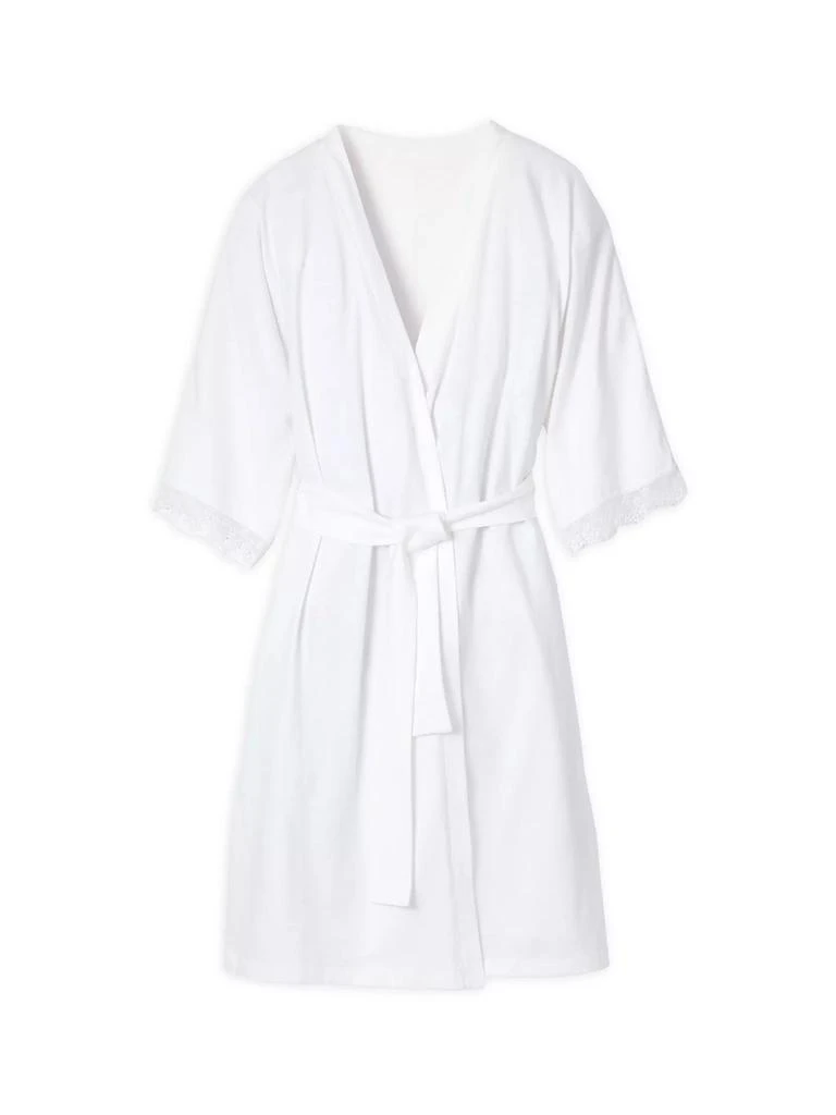 Petite Plume Lace-Trim Cotton Robe 1
