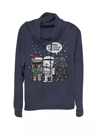 Star Wars Wars Christmas Boba Its Cold Outside Cowl Neck Pullover