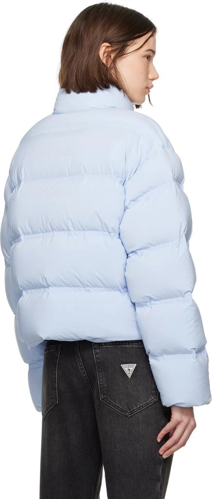 Alexander Wang Blue Cropped Reflective Logo Down Jacket 3