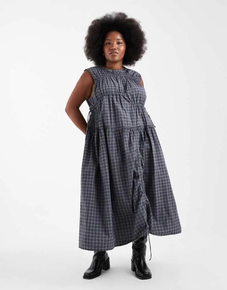 COLLUSION COLLUSION Plus multi channel maxi dress in grey check - Dresses &  Skirts - Compare Prices from 5+ Stores - Free Shipping - BeyondStyle