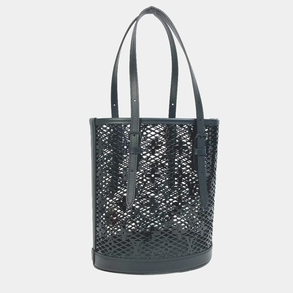 Louis Vuitton Louis Vuitton Black Monogram Leather Lace Bucket Shoulder Bag 2