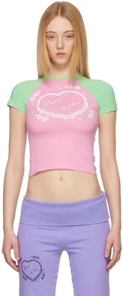 Maisie Wilen Pink & Green Slinky T-Shirt 1